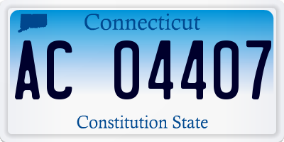 CT license plate AC04407