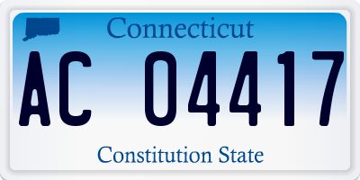 CT license plate AC04417