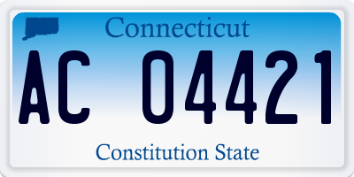 CT license plate AC04421