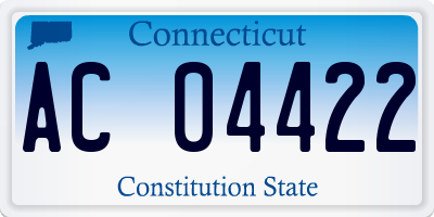 CT license plate AC04422
