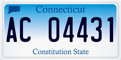 CT license plate AC04431