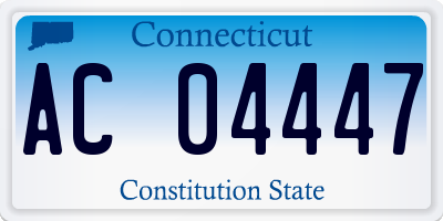 CT license plate AC04447