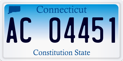 CT license plate AC04451