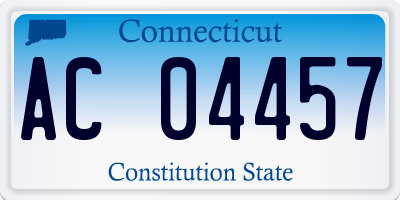 CT license plate AC04457