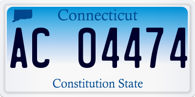 CT license plate AC04474