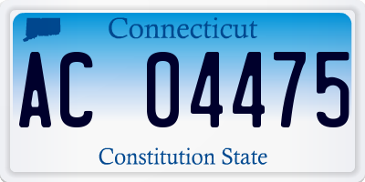 CT license plate AC04475