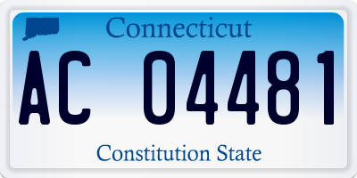 CT license plate AC04481