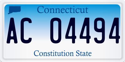 CT license plate AC04494