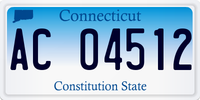 CT license plate AC04512