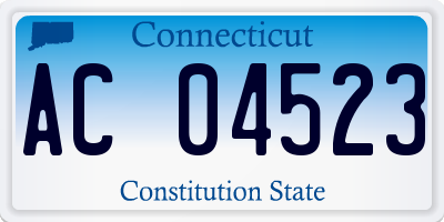 CT license plate AC04523