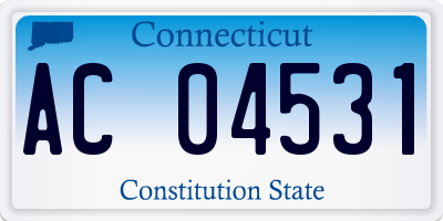 CT license plate AC04531