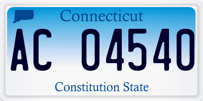 CT license plate AC04540