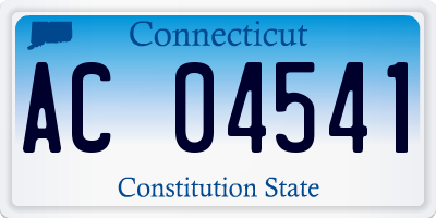 CT license plate AC04541