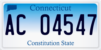 CT license plate AC04547
