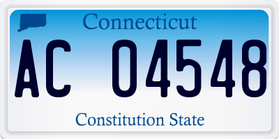 CT license plate AC04548
