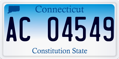 CT license plate AC04549