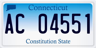 CT license plate AC04551