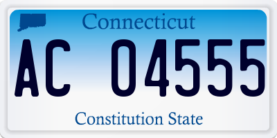 CT license plate AC04555