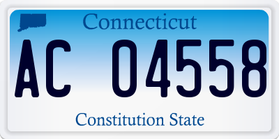 CT license plate AC04558