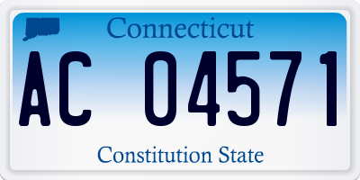 CT license plate AC04571