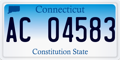 CT license plate AC04583