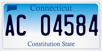 CT license plate AC04584