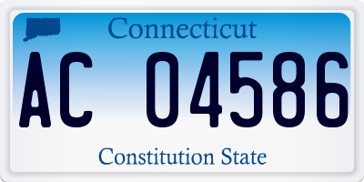 CT license plate AC04586