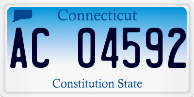 CT license plate AC04592