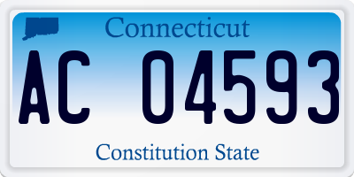 CT license plate AC04593