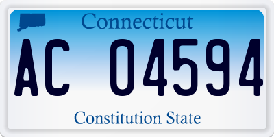 CT license plate AC04594