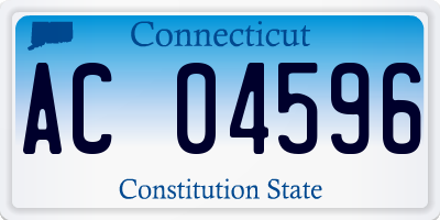 CT license plate AC04596