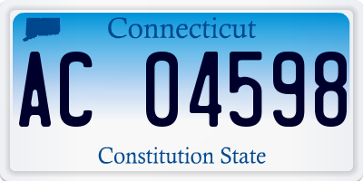 CT license plate AC04598