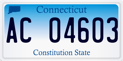 CT license plate AC04603