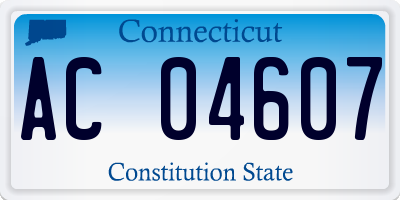 CT license plate AC04607