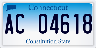 CT license plate AC04618