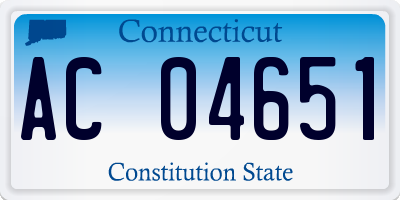 CT license plate AC04651
