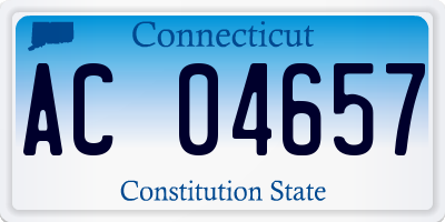CT license plate AC04657