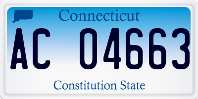 CT license plate AC04663