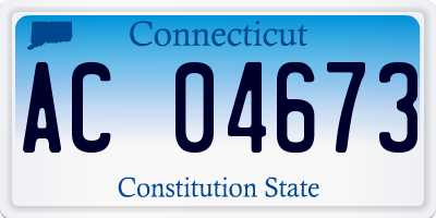 CT license plate AC04673