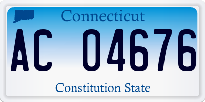 CT license plate AC04676