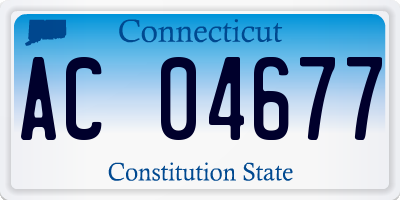 CT license plate AC04677