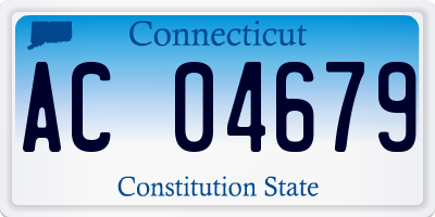 CT license plate AC04679