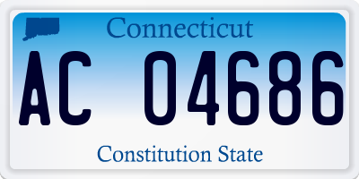 CT license plate AC04686