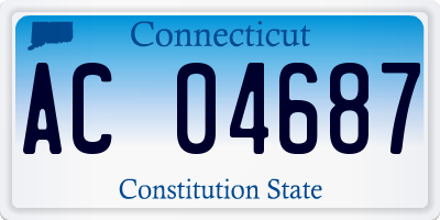 CT license plate AC04687