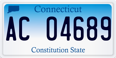 CT license plate AC04689