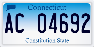 CT license plate AC04692