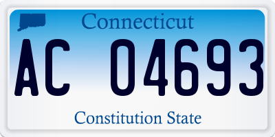 CT license plate AC04693