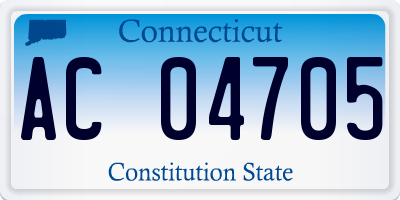 CT license plate AC04705