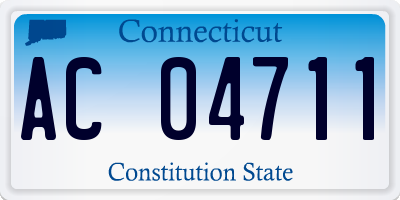 CT license plate AC04711
