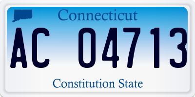 CT license plate AC04713